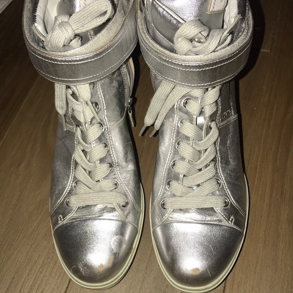 Prada High Top Sneaker Wedge - Picture 2 of 7
